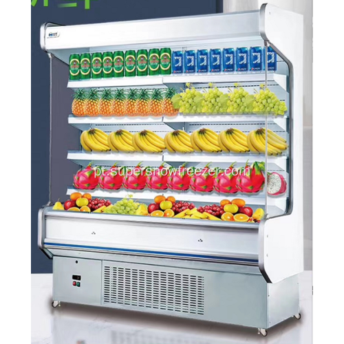 Frutas e vegetais verticais abertos refrigerador